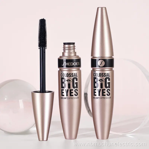 Empty plastic luxury mascara tube with a wand